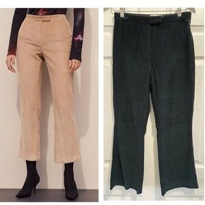 Aritzia Babaton Albers Ankle Kick Flare Cropped Corduroy Pants Sz 4